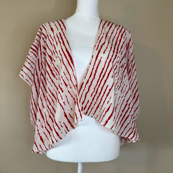 Forever 21 Jackets & Blazers - Y2K Forever 21 Red and White Striped Cape